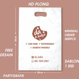 plastik hd plong 20x30 coklat-